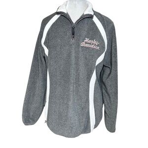Harley Davidson Women’s 1/4 Zip Fleece Pullover. Size Large.